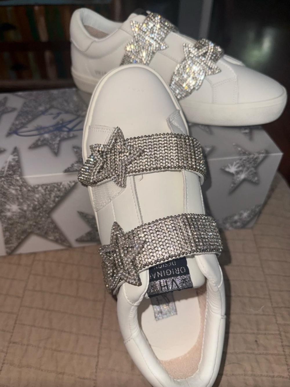 Rare Vintage Havana The Iconic Limited Edition Sparkle Star PureWhite Sz 8.5 - Picture 2 of 16